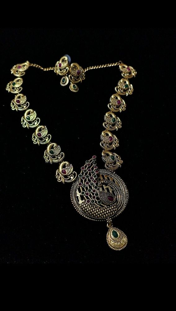 Peacock Necklace &amp; Earring Set