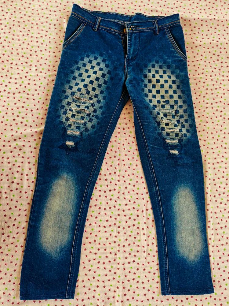 Men's Blue ripped Jeans