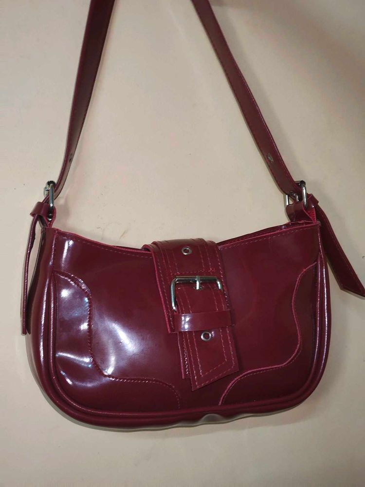 Chic Burgundy Shoulder Bag