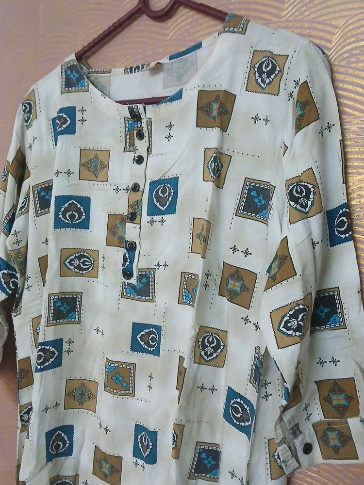 Stylish Printed Cotton Kurta