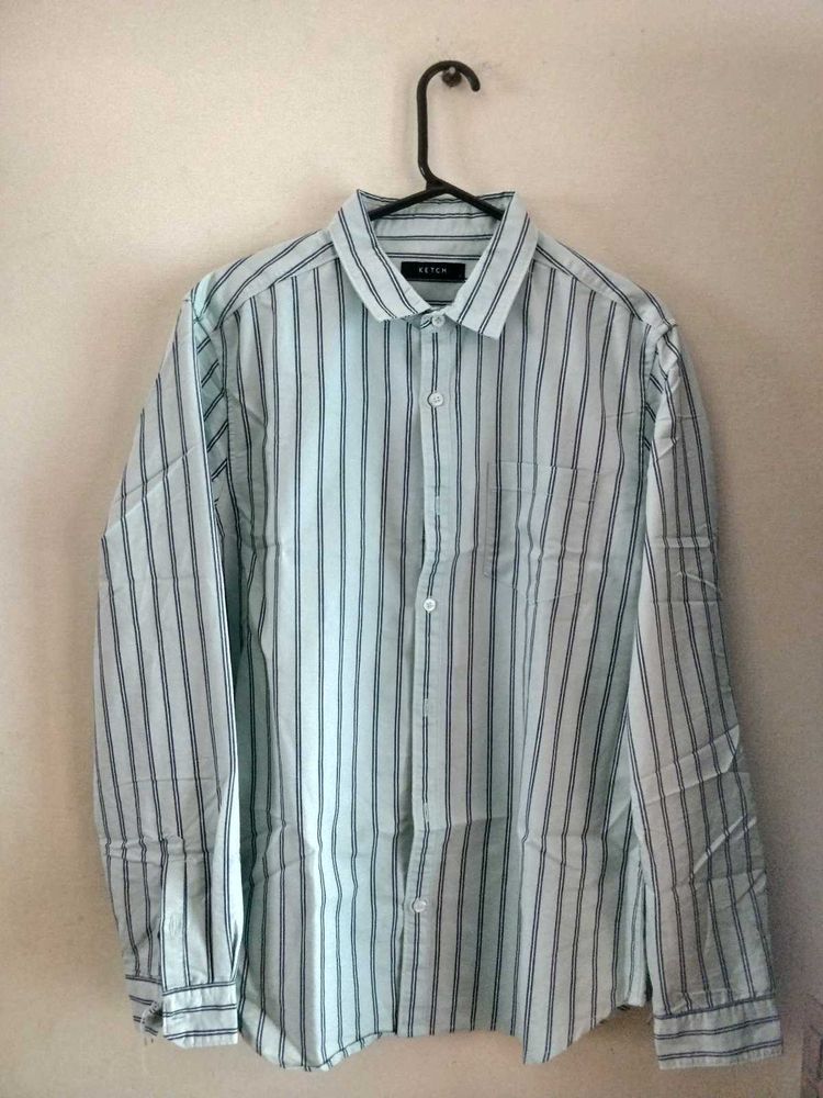 Men's Striped Button-Down Shirt