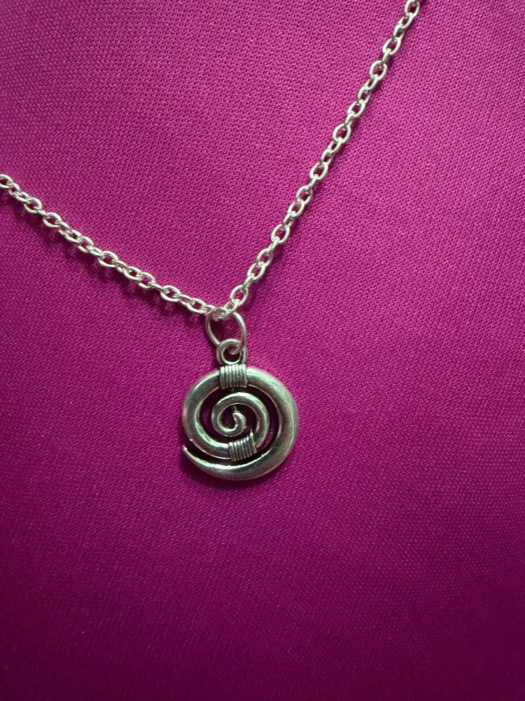 Silver Spiral Pendant Necklace