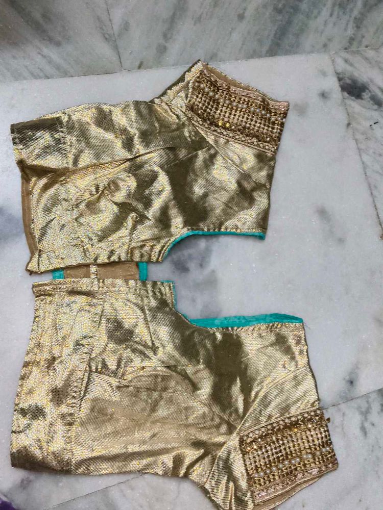 Stunning Golden Embellished Blouse