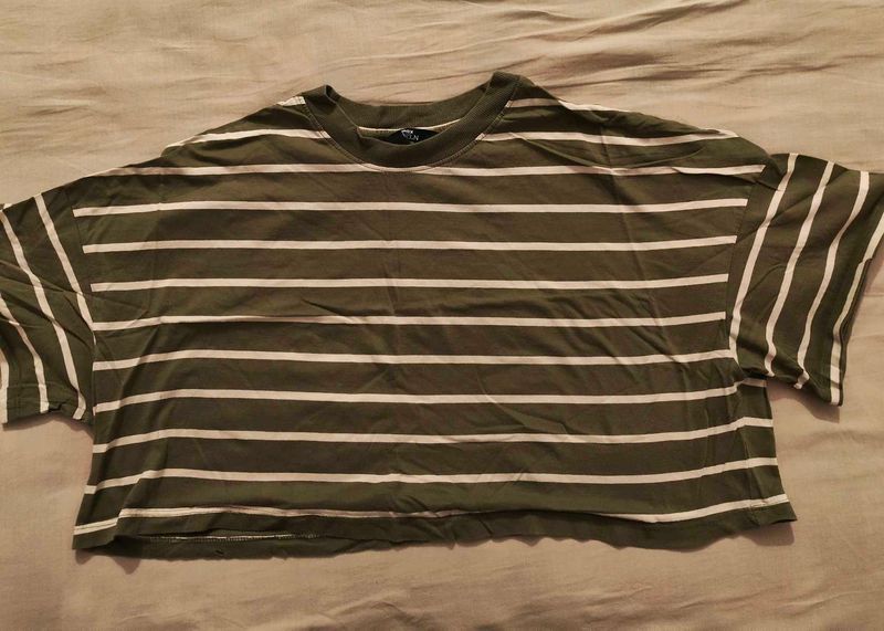 Striped Cropped T-Shirt