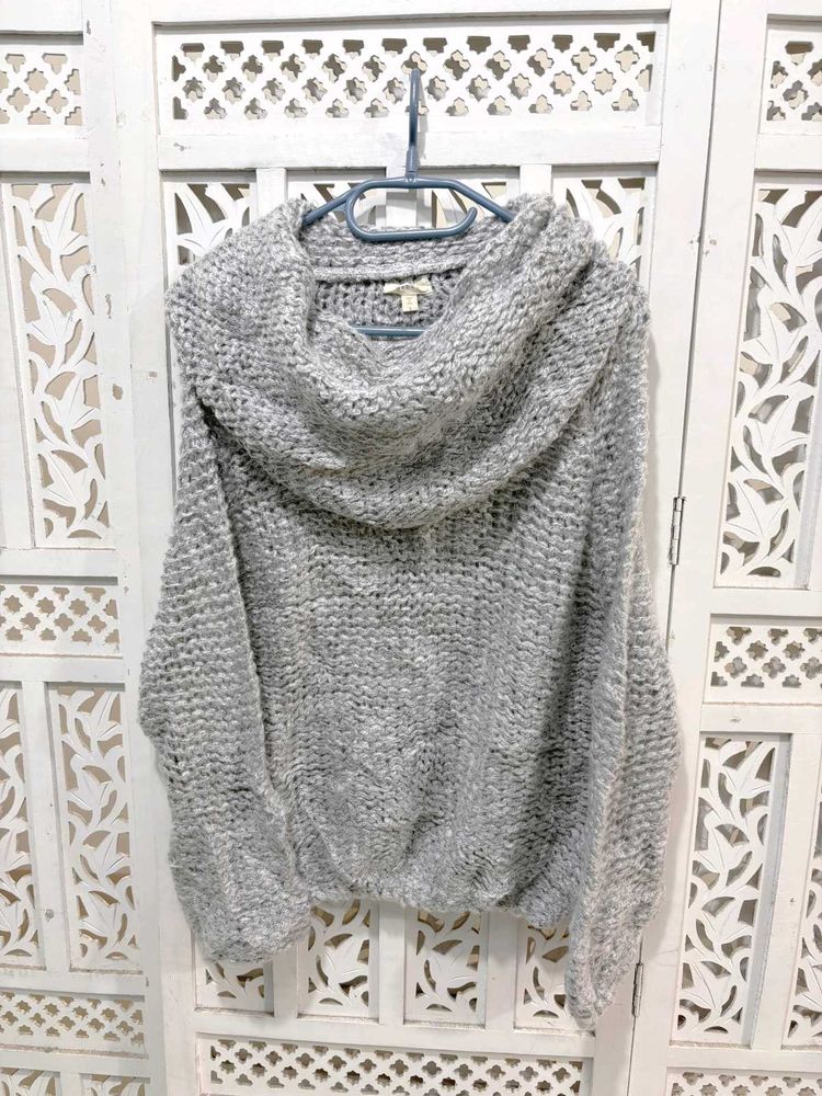 ✈️ Imported Cozy Silver Knit Sweater A