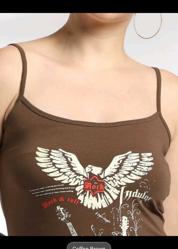 Brown Graphic Tank Top ( all size)