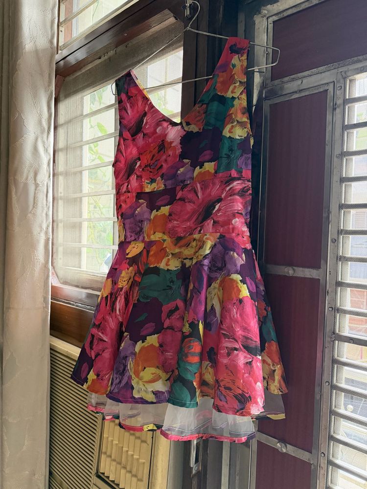 Vibrant Floral Mini Dress