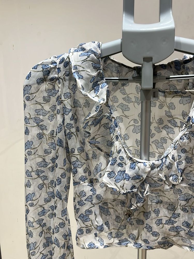 Floral Ruffle Blouse