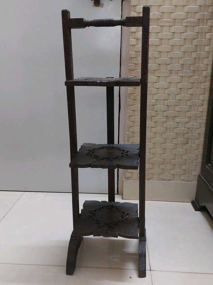 Vintage Wooden Tiered Shelf Stand