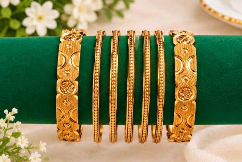 ✨ Traditional Golden Bangles Set ✨