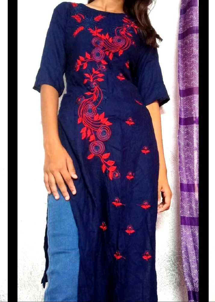Navy Blue Kurti