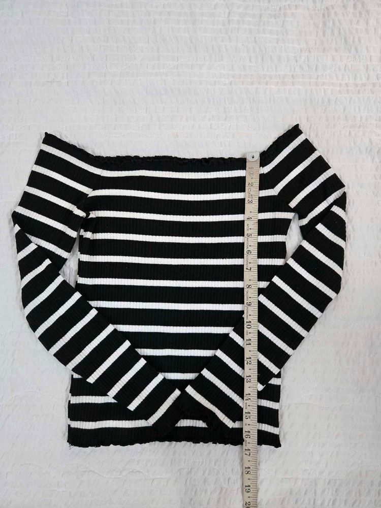 Striped Off-Shoulder Top bust 34/36