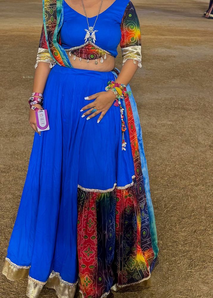 Vibrant Blue Lehenga Choli Set