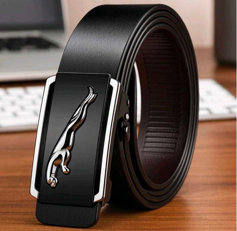 Brand New Jaguar Silver Leather Belt