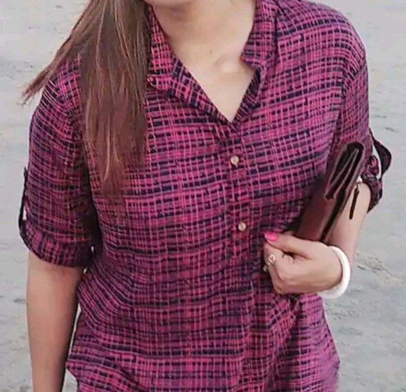 Red Shirt Style Top