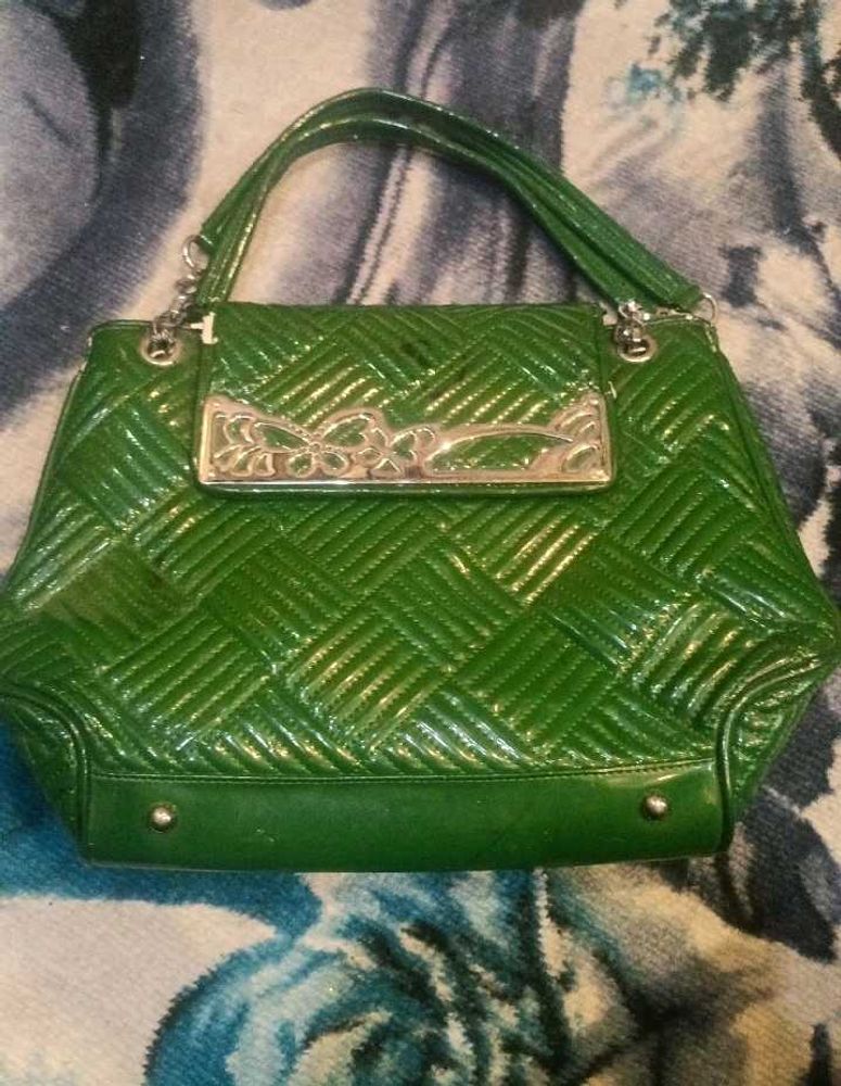 Vintage Green Quilted Handbag