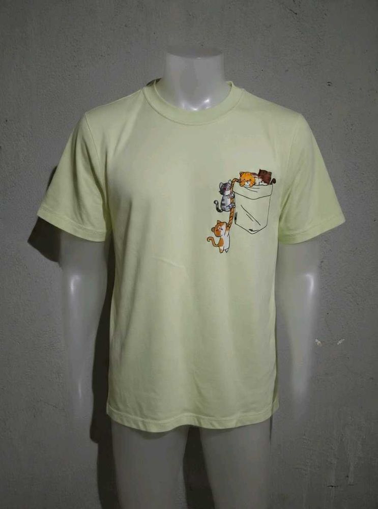 Cute Cat Pocket T-Shirt