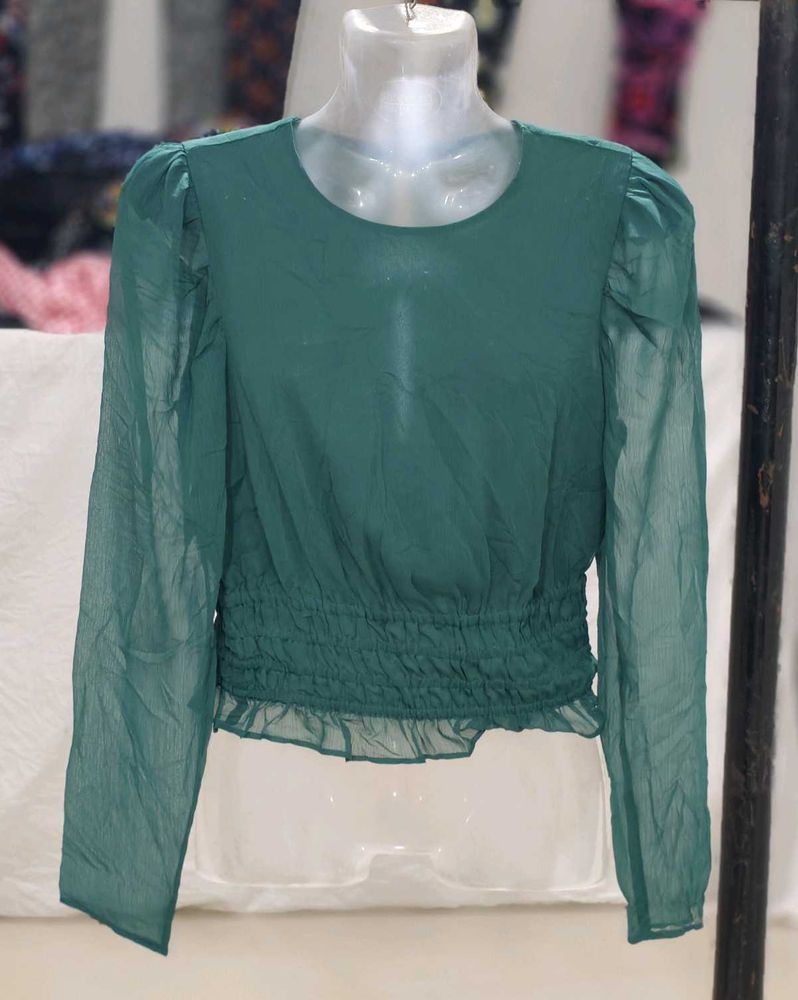 Express green top