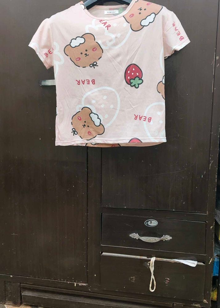 Cute Bear Print Tee