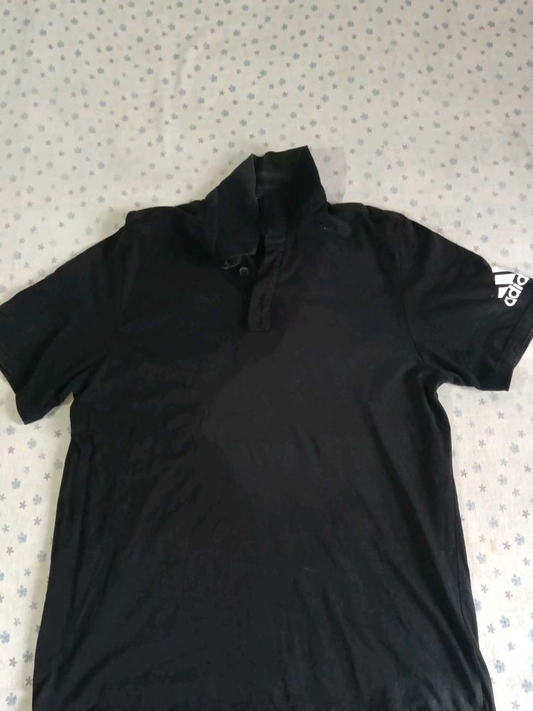 Adidas Black Polo T-Shirt
