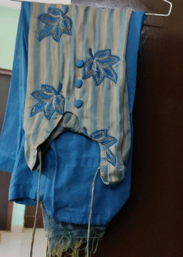 Blue Embroidered Salwar Kameez