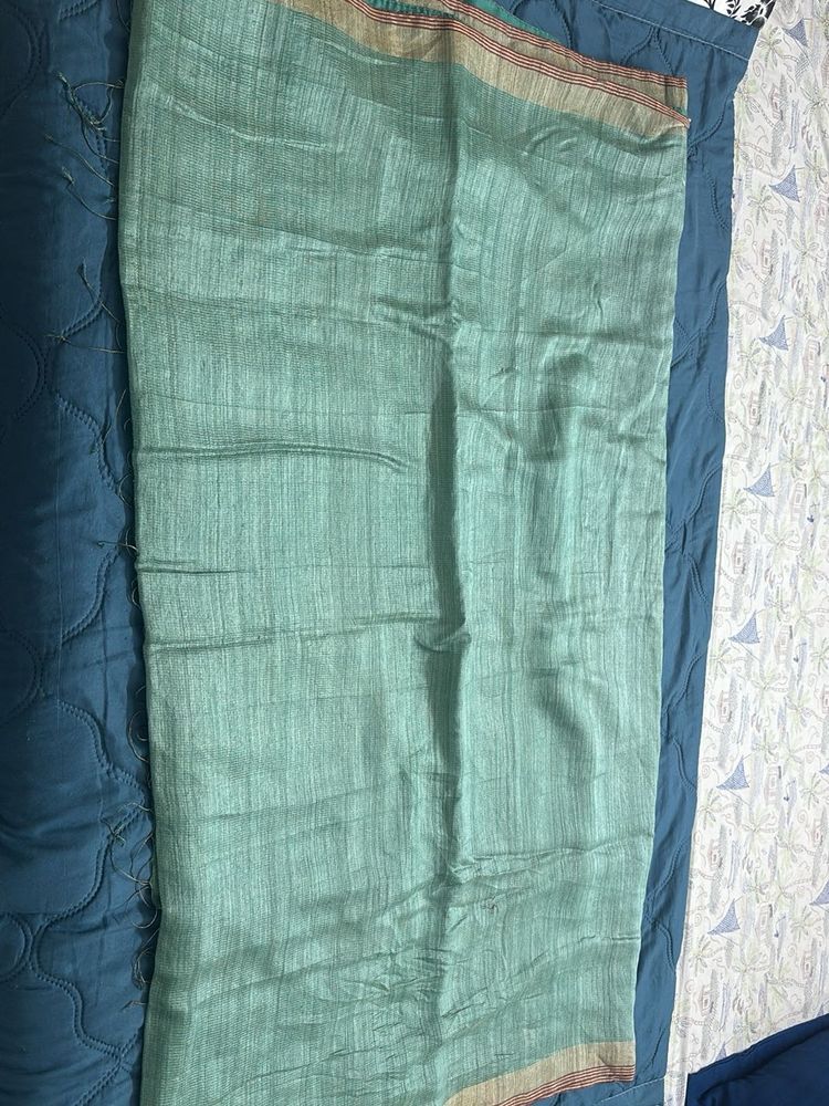 Elegant Teal Silk Saree