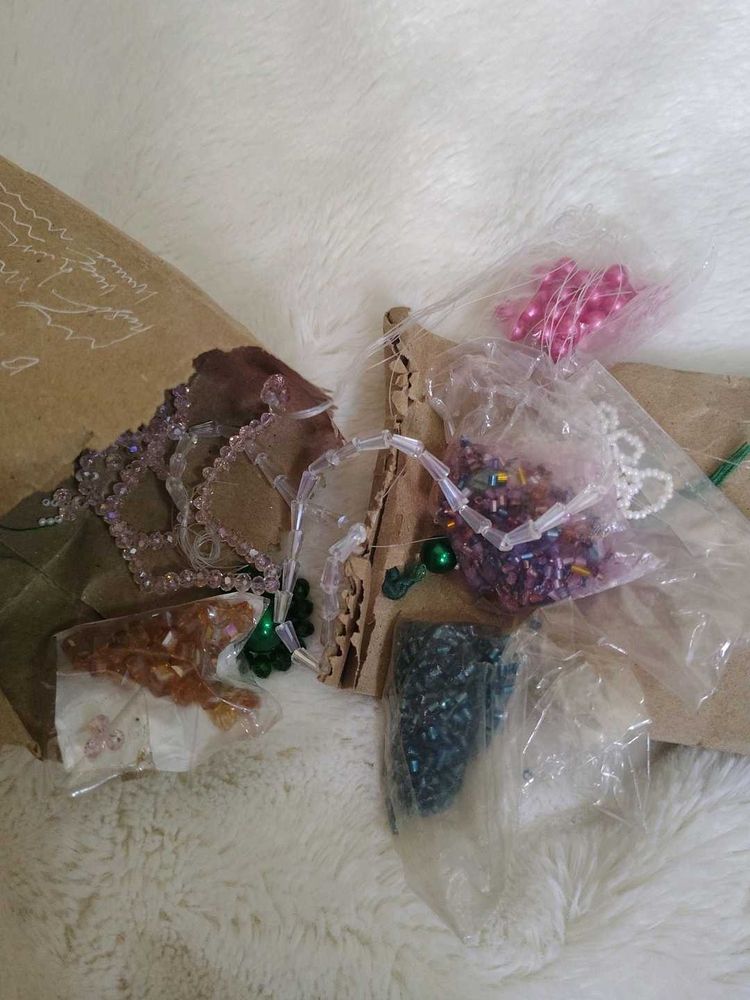 Assorted Beaded Jewellery Making Supplies