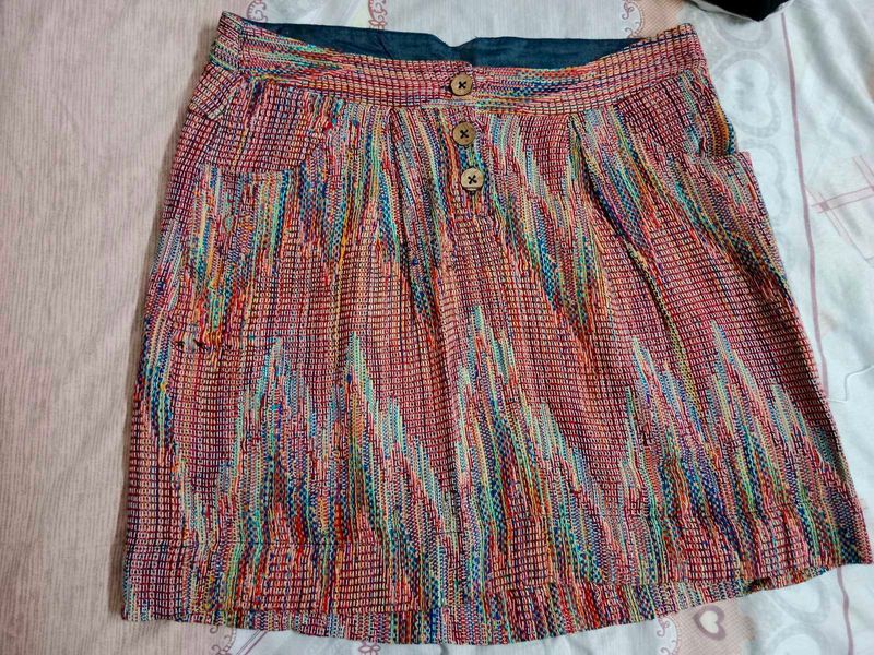 BOHI Bohemian Patchwork Mini Skirt