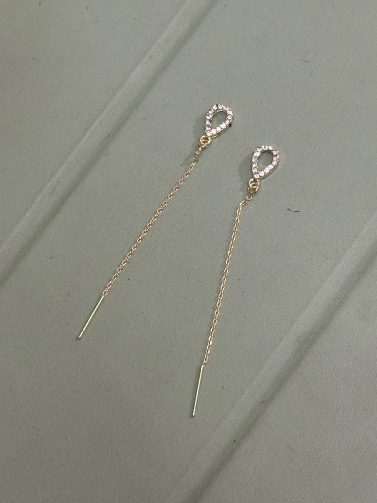 Elegant Drop Earrings with Crystals