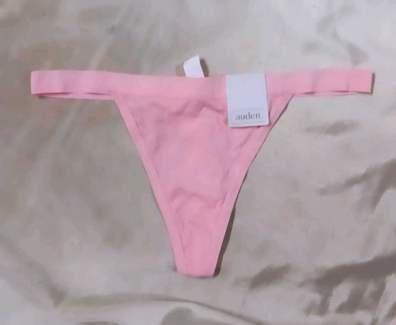 Auden Pink Thong Panty sez S