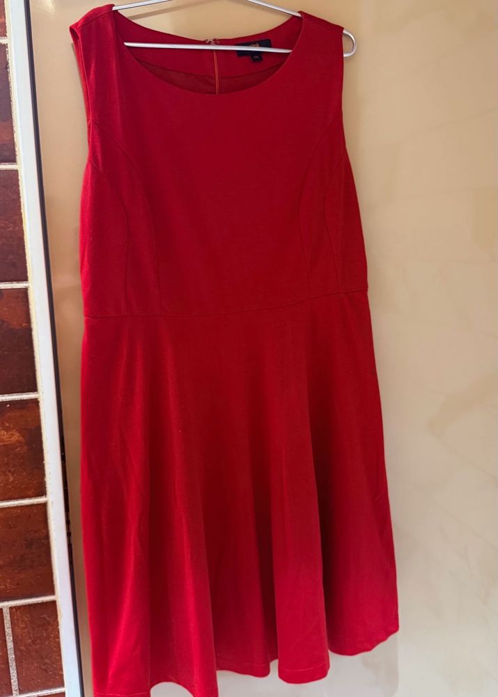Red Sleeveless Fit &amp; Flare Dress