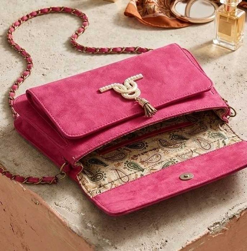 Vibrant Pink Clutch Bag with free shipping