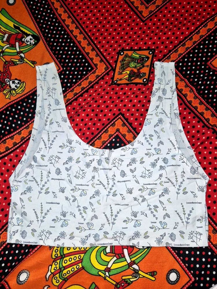 Cute Floral Print Sports Bra
