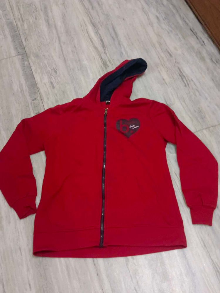 Red Zip-Up Hoodie
