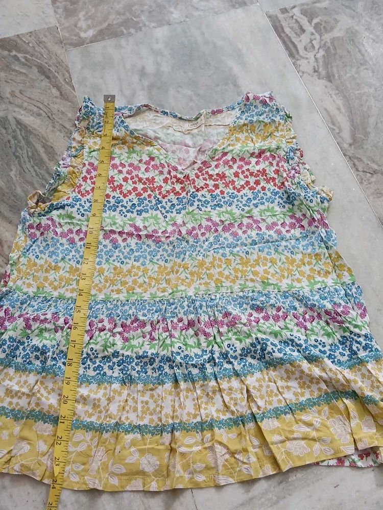 Floral Print Tiered Top