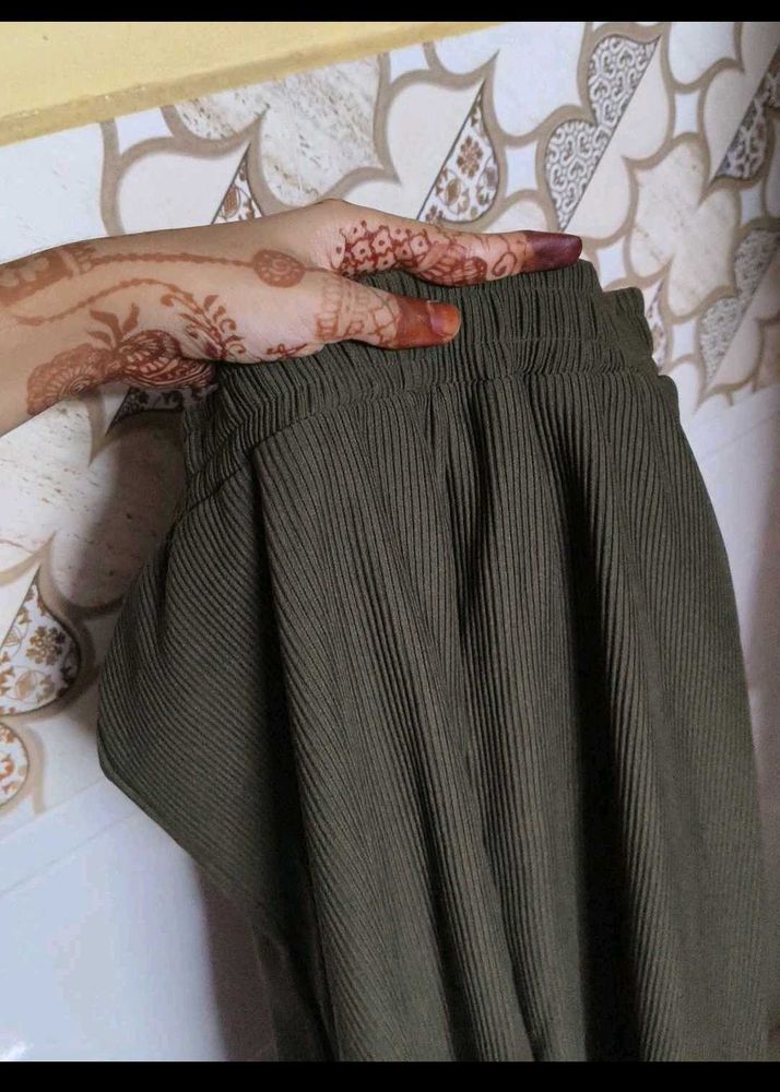 (New) olive Plazo pant