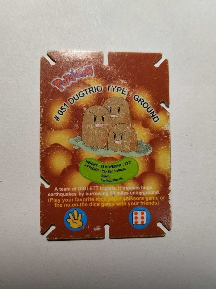 Cheetos Pokemon Jenga Card DUGTRIO