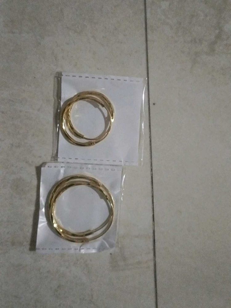 Set of 2 Gold colour earrings combo