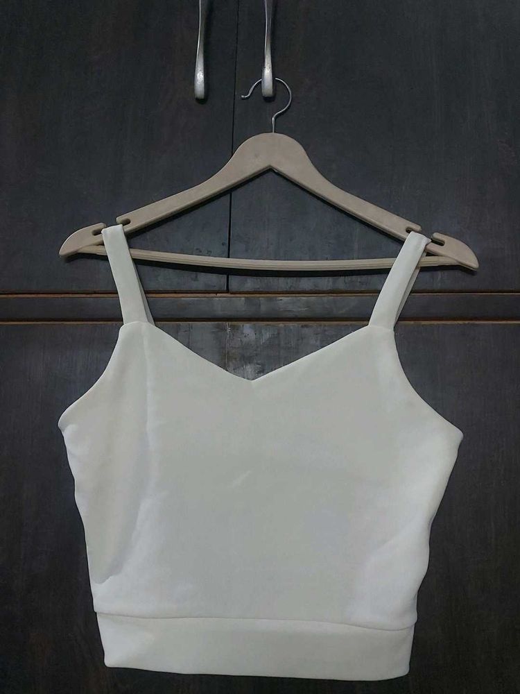 Elegant White Crop Top