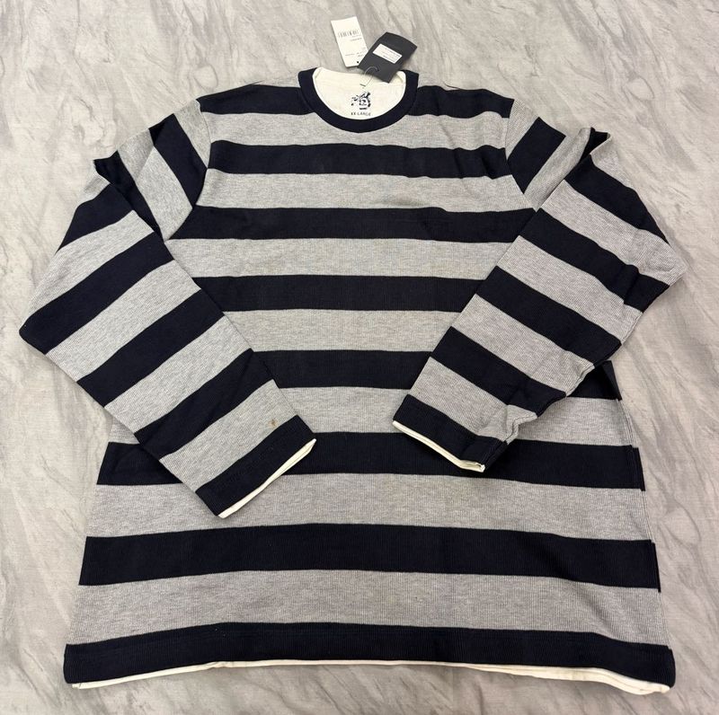 Striped Long Sleeve Top wollen