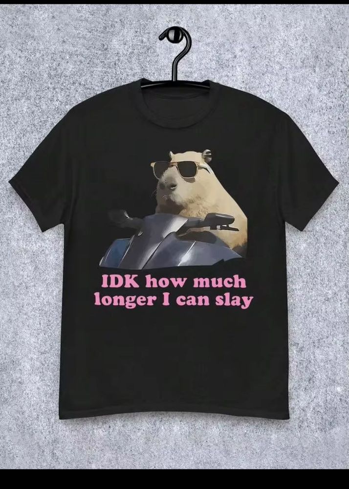 Capybara "Slay" Graphic T-Shirt XL oversized