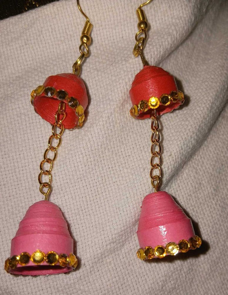 Quilled Jhumka Earrings