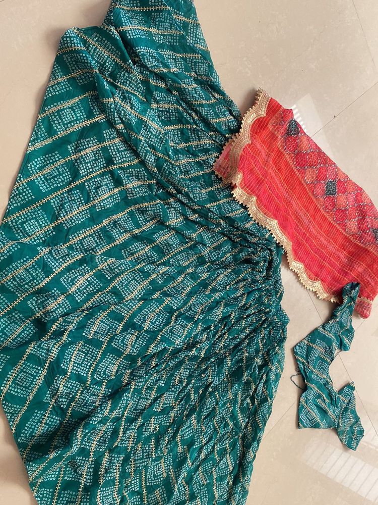 Bandhani Silk Blend lahenga