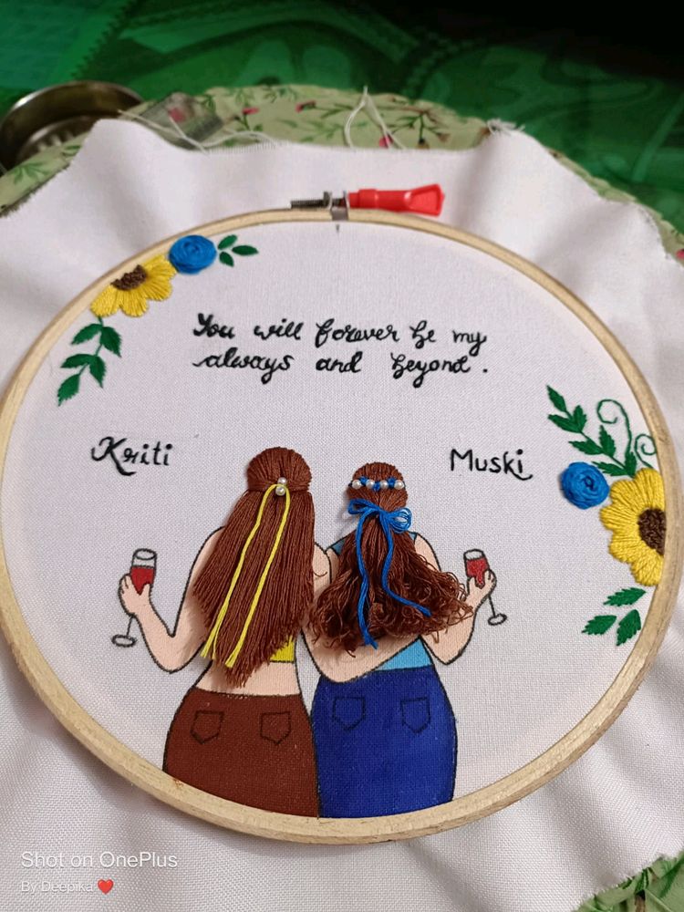 Best Friend Embroidery Design