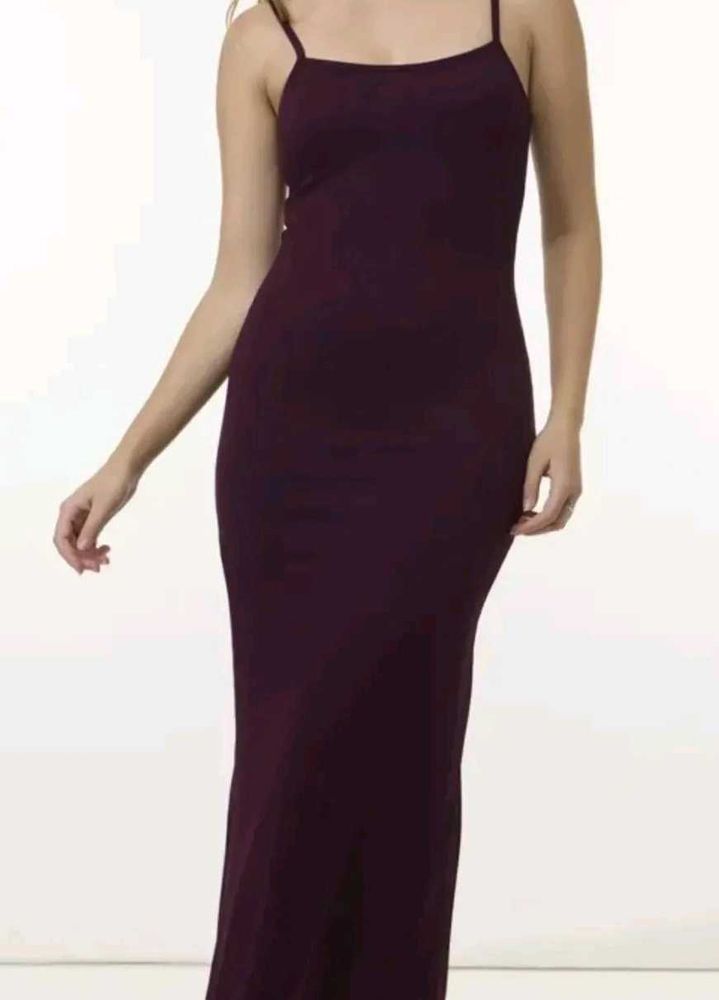 Sleeveless Bodycon maxi Dress(wine colour )