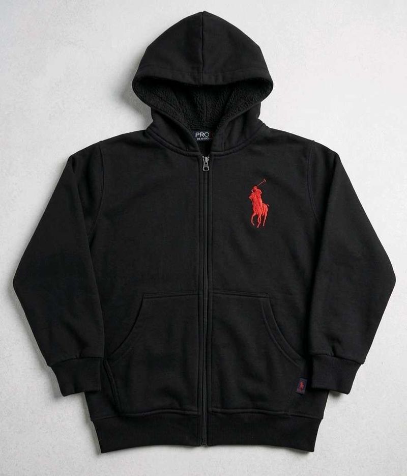 Ralph Lauren Black Zip-Up Hoodie
