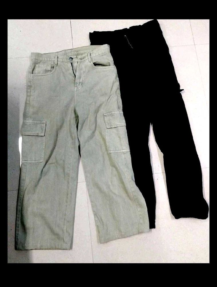 Cargo Pants - Khaki &amp; Black