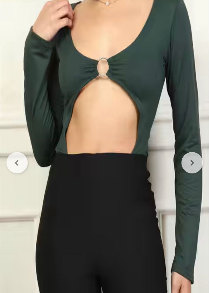 SHEIN Stylish Cut-Out Bodysuit Top