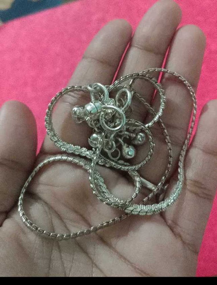 Silver Anklets with Bells