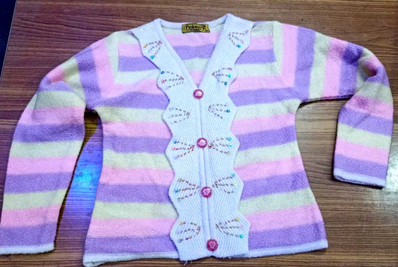 Striped Cardigan Mudium Size